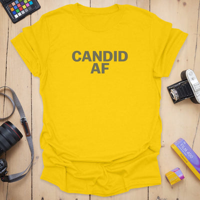 Candid AF T-Shirt - Photography Graphic Tee - Gift for Photographers - Unisex