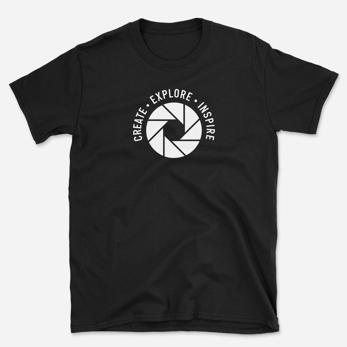 Create Explore Inspire T-Shirt - Photography Graphic Tee - Gift for Photographers - Unisex