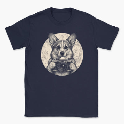 Corgi Photographer T-Shirt - Graphic Tee - Gift for Photographers - Unisex