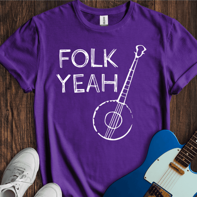 Folk Yeah (II) T-Shirt - Music Lover Graphic Tee - Gift for Music Lovers - Unisex
