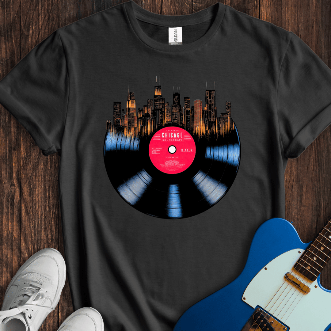 "City Soundscapes" - Chicago T-Shirt - Music Lover Graphic Tee - Gift for Music Lovers - Unisex