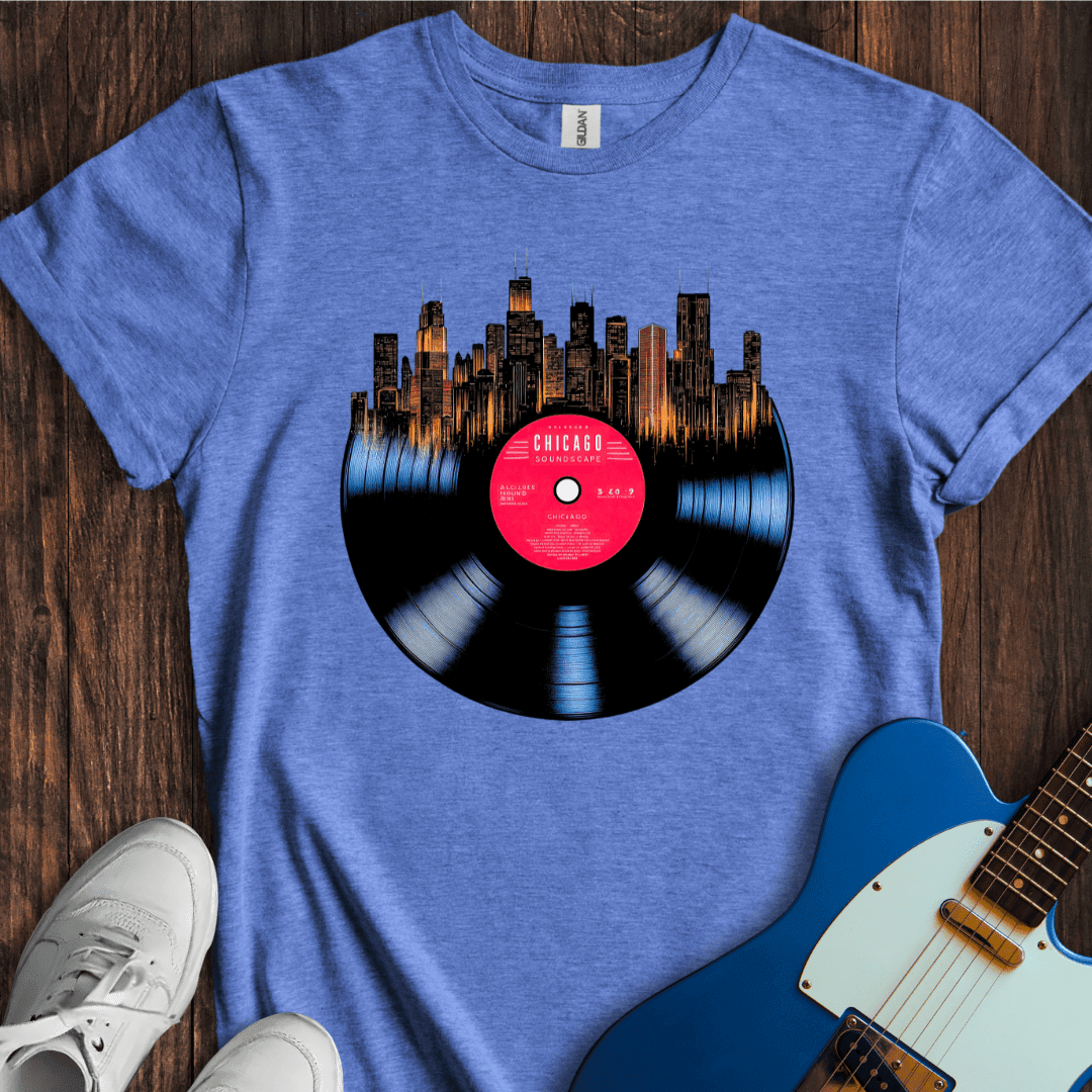 "City Soundscapes" - Chicago T-Shirt - Music Lover Graphic Tee - Gift for Music Lovers - Unisex