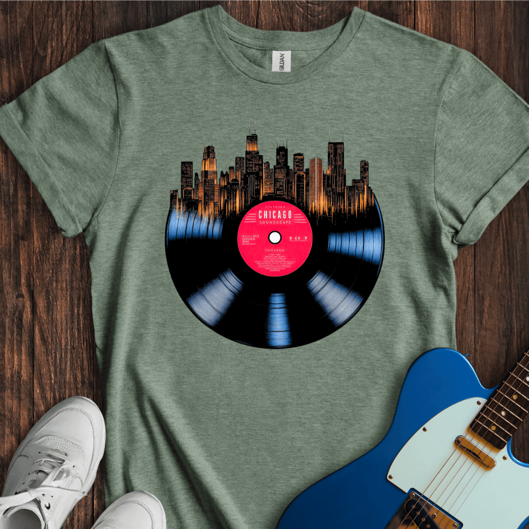 "City Soundscapes" - Chicago T-Shirt - Music Lover Graphic Tee - Gift for Music Lovers - Unisex