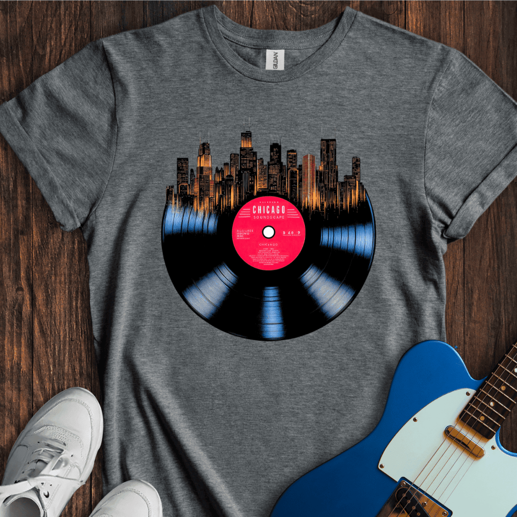 "City Soundscapes" - Chicago T-Shirt - Music Lover Graphic Tee - Gift for Music Lovers - Unisex