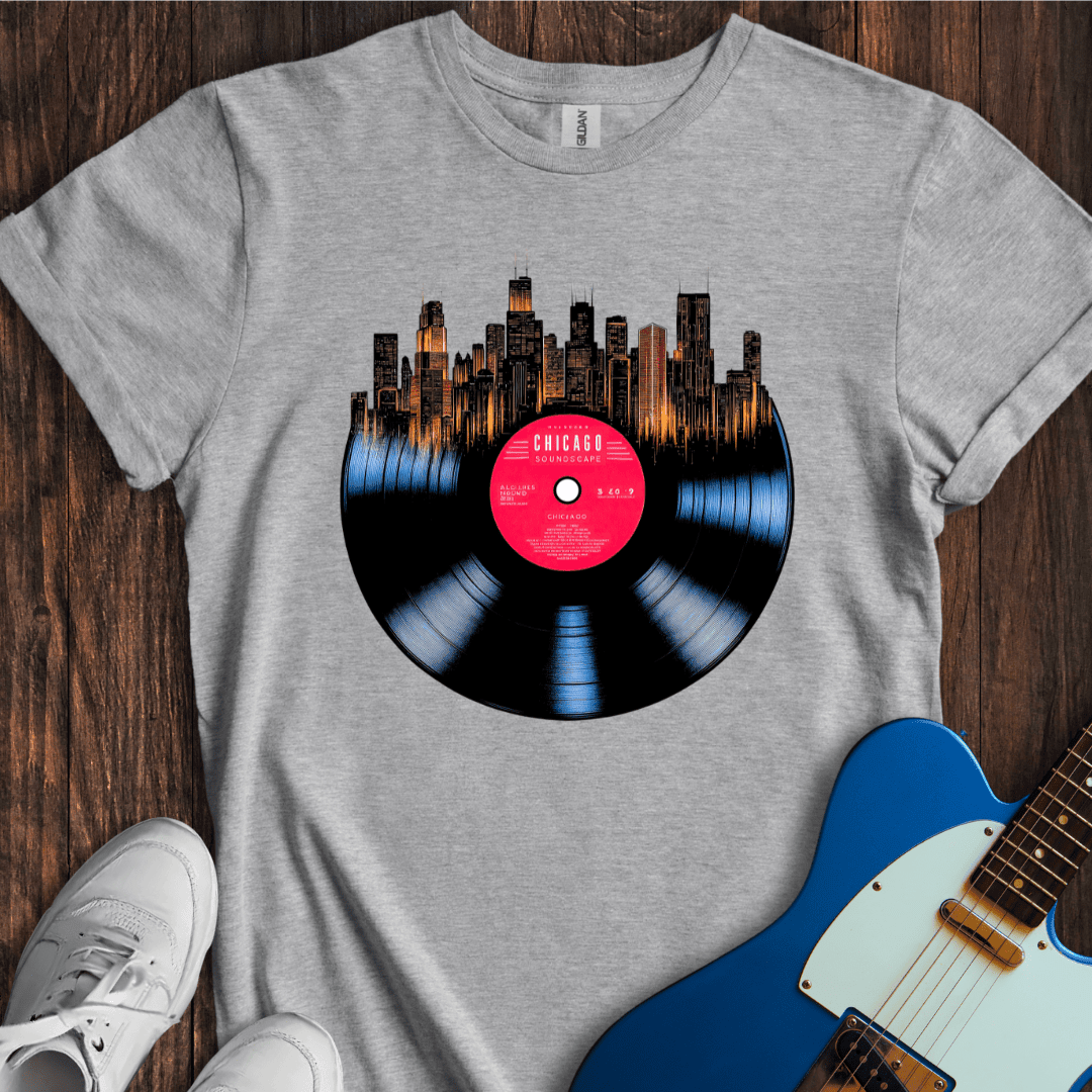 "City Soundscapes" - Chicago T-Shirt - Music Lover Graphic Tee - Gift for Music Lovers - Unisex