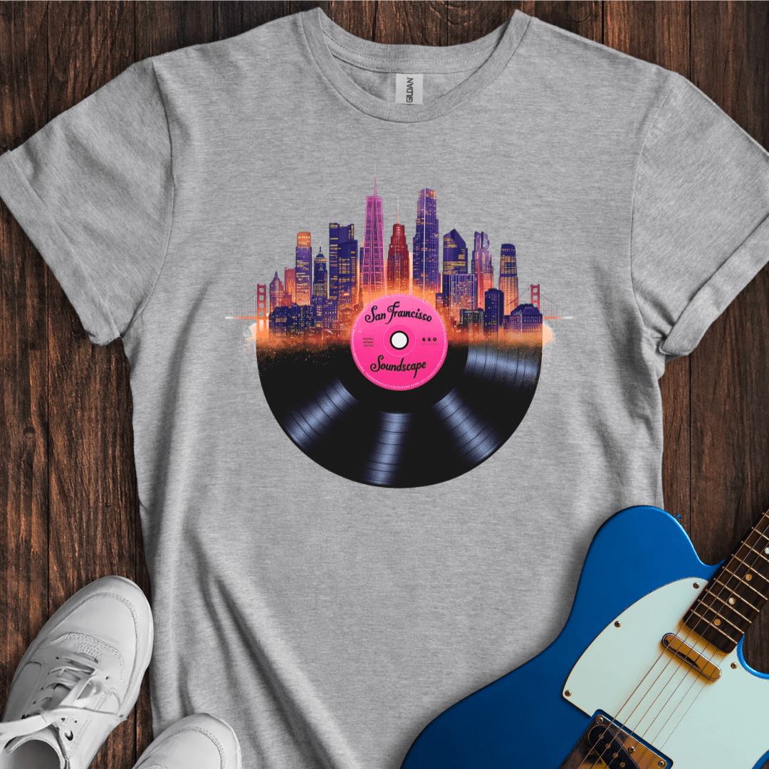 "City Soundscapes" - San Francisco T-Shirt - Music Lover Graphic Tee - Gift for Music Lovers - Unisex