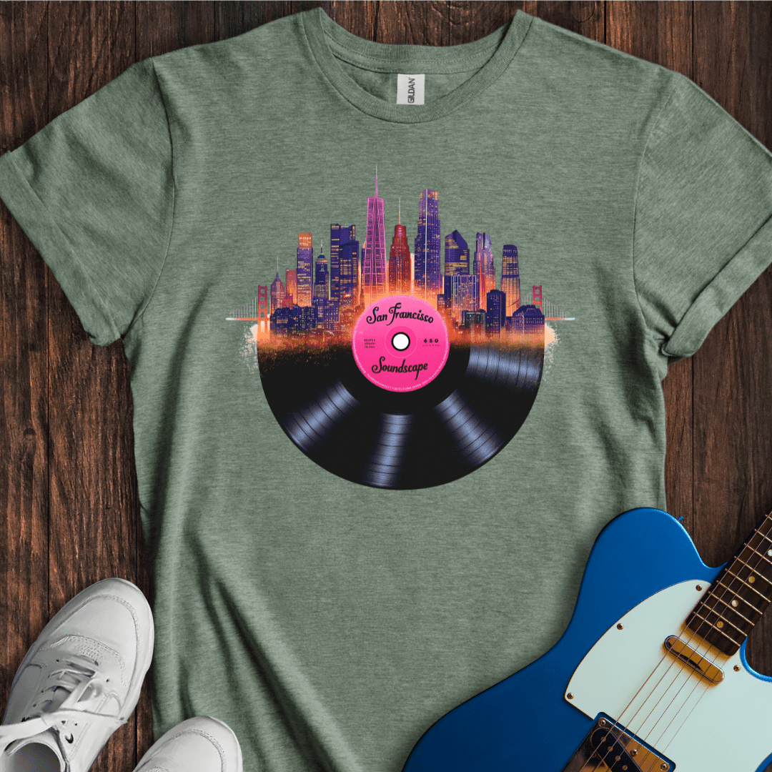"City Soundscapes" - San Francisco T-Shirt - Music Lover Graphic Tee - Gift for Music Lovers - Unisex