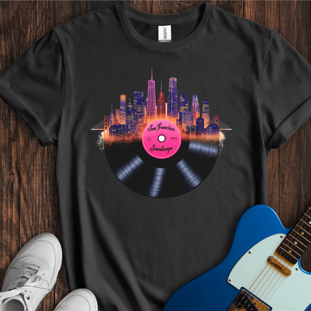 "City Soundscapes" - San Francisco T-Shirt - Music Lover Graphic Tee - Gift for Music Lovers - Unisex