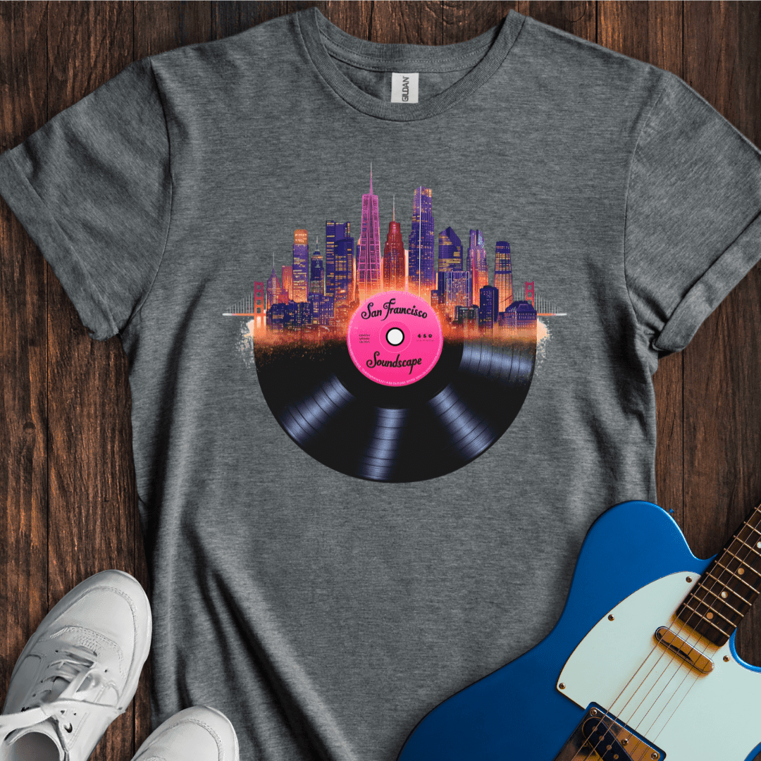 "City Soundscapes" - San Francisco T-Shirt - Music Lover Graphic Tee - Gift for Music Lovers - Unisex