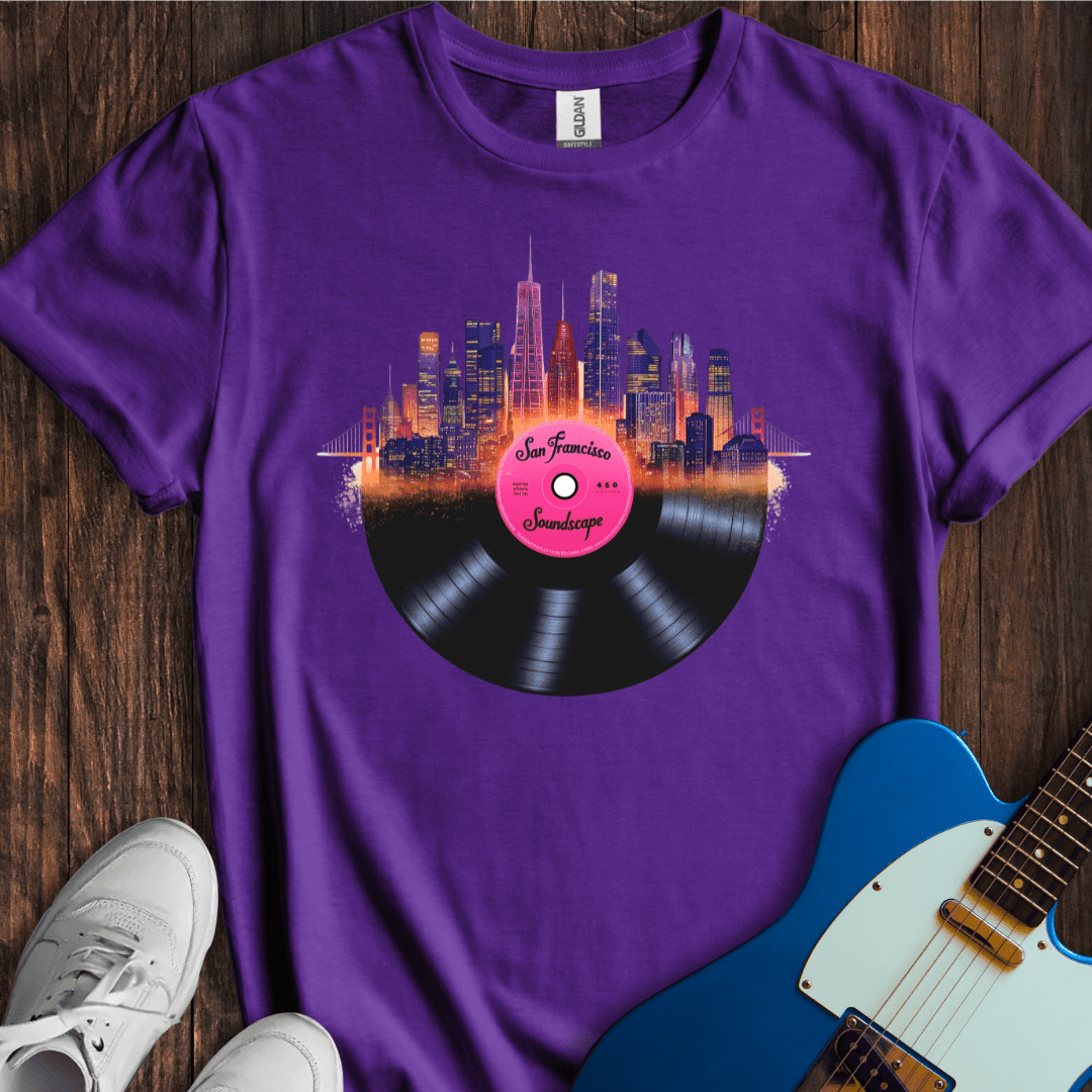 "City Soundscapes" - San Francisco T-Shirt - Music Lover Graphic Tee - Gift for Music Lovers - Unisex