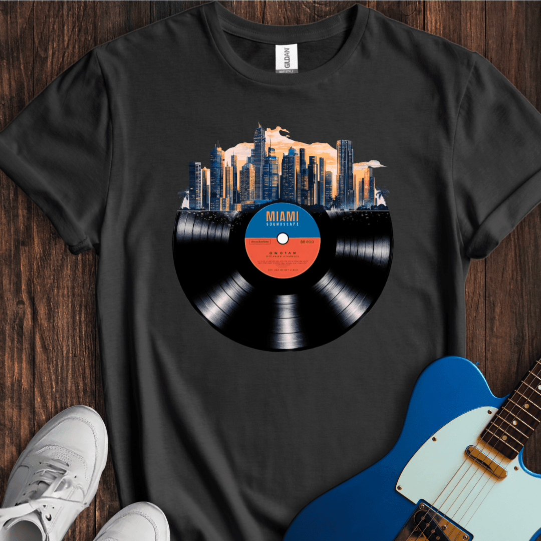"City Soundscapes" - Miami T-Shirt - Music Lover Graphic Tee - Gift for Music Lovers - Unisex