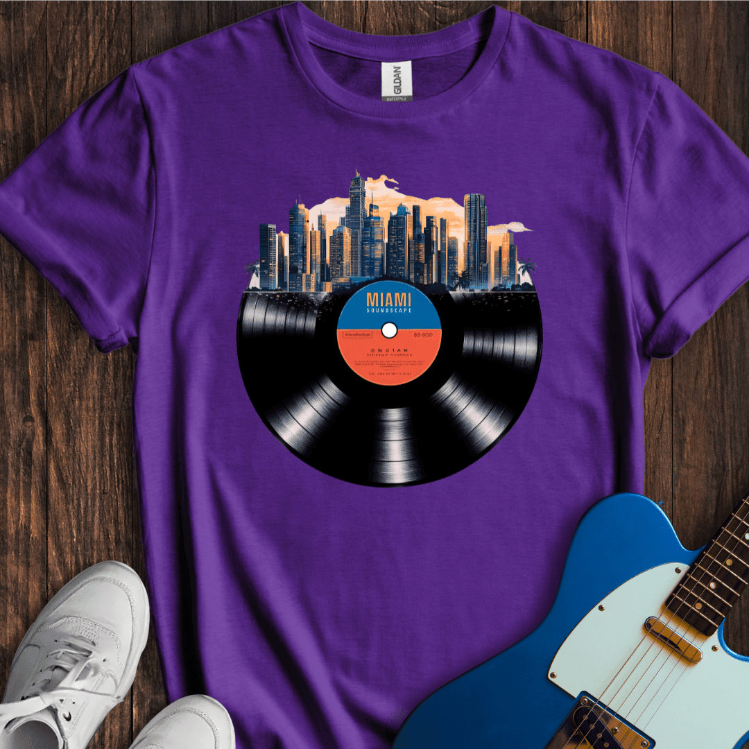 "City Soundscapes" - Miami T-Shirt - Music Lover Graphic Tee - Gift for Music Lovers - Unisex