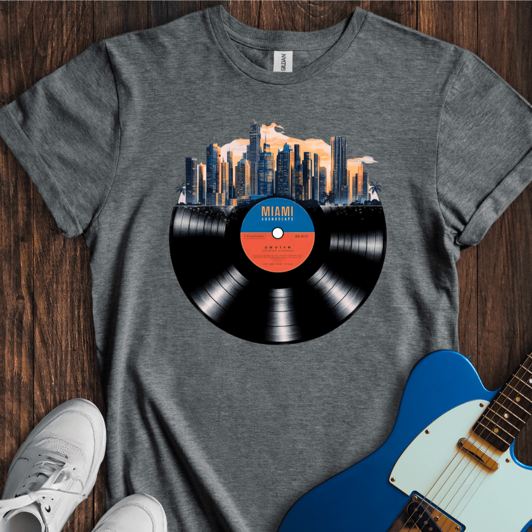 "City Soundscapes" - Miami T-Shirt - Music Lover Graphic Tee - Gift for Music Lovers - Unisex