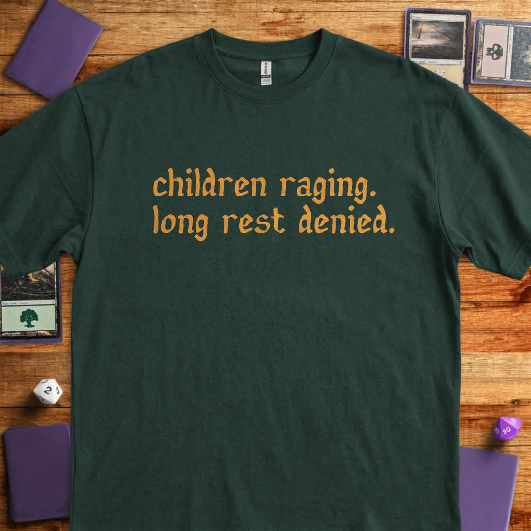 Children Raging T-Shirt - Tabletop Gaming Graphic Tee - Gift for Tabletop Gamers - Unisex