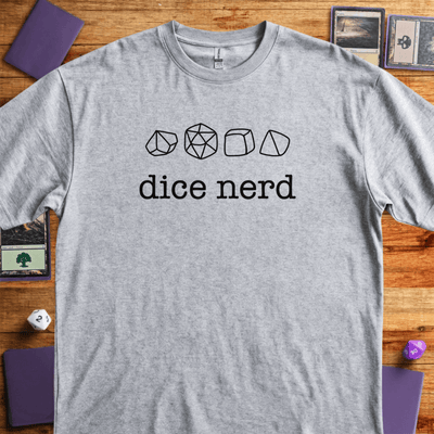 Dice Nerd T-Shirt - Tabletop Gaming Graphic Tee - Gift for Tabletop Gamers - Unisex