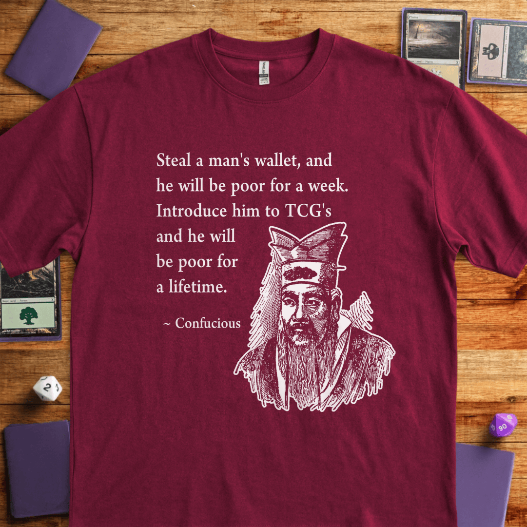 Confucius T-Shirt - Tabletop Gaming Graphic Tee - Gift for Tabletop Gamers - Unisex
