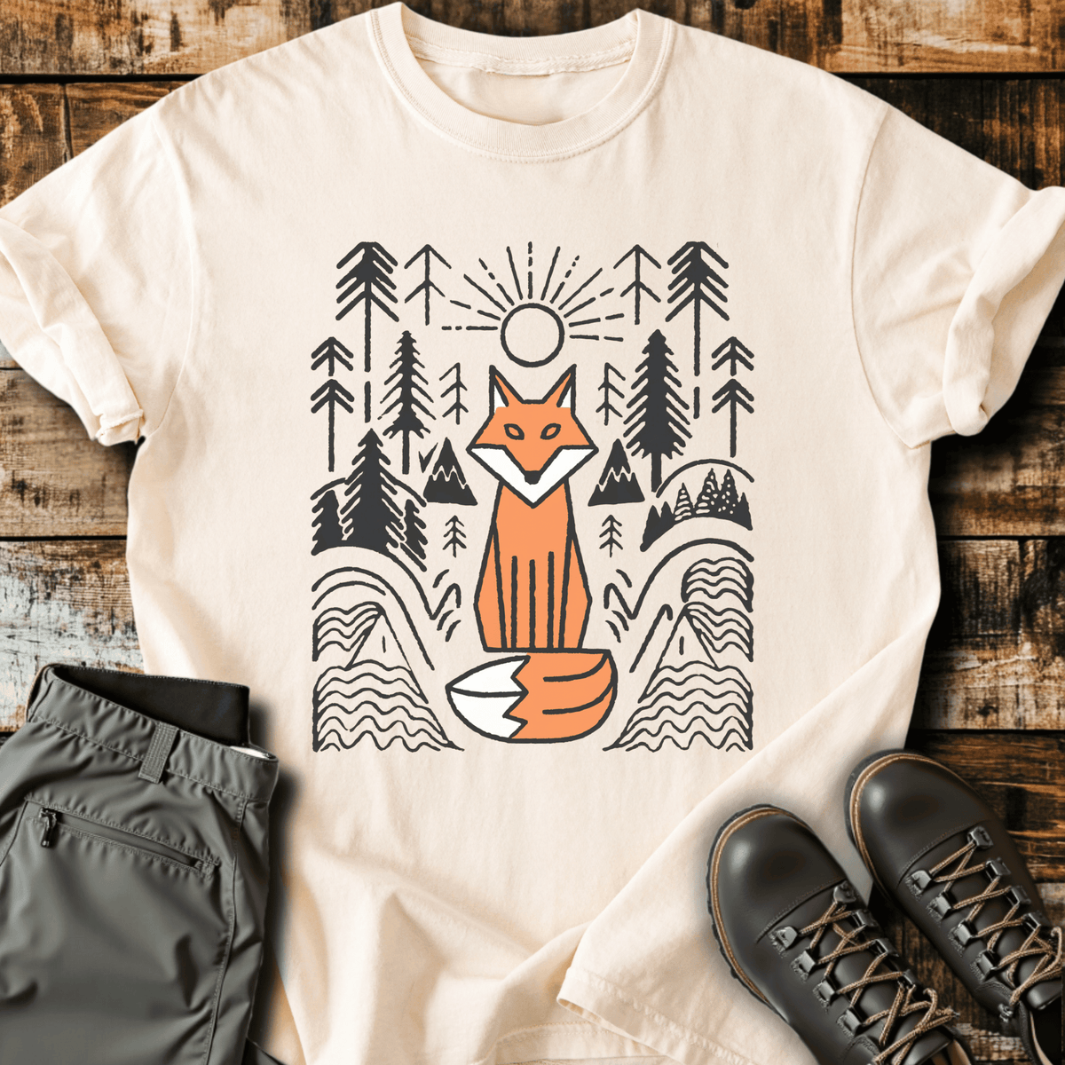 Fox Spirit T-Shirt - Funny Hiking Graphic Tee - Gift for Hikers - Unisex