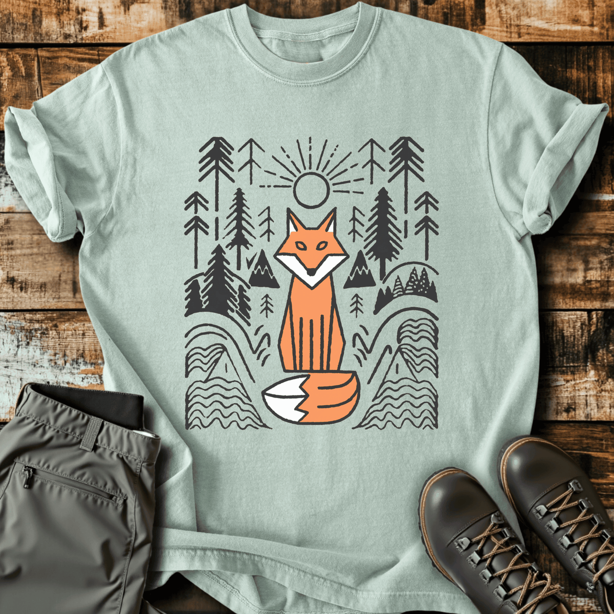 Fox Spirit T-Shirt - Funny Hiking Graphic Tee - Gift for Hikers - Unisex