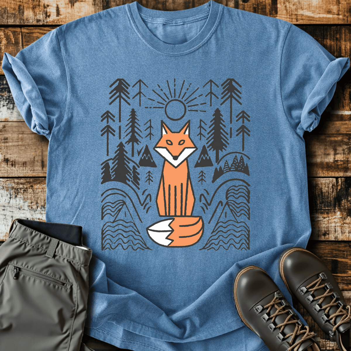 Fox Spirit T-Shirt - Funny Hiking Graphic Tee - Gift for Hikers - Unisex