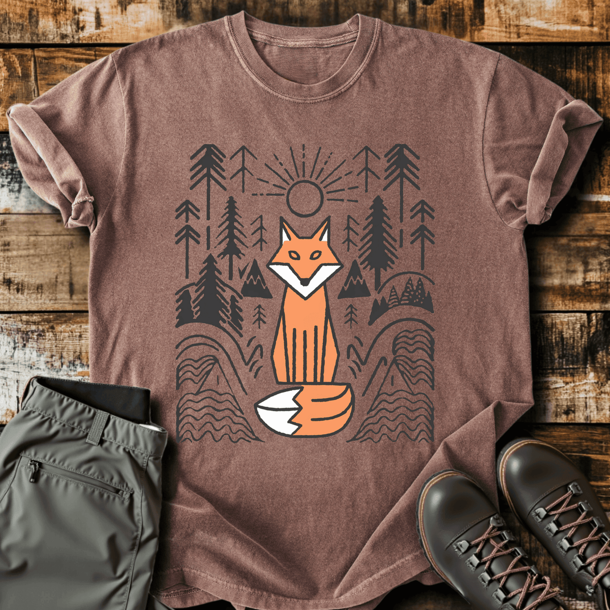 Fox Spirit T-Shirt - Funny Hiking Graphic Tee - Gift for Hikers - Unisex