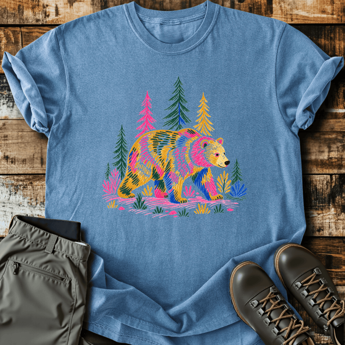 Bear With Me T-Shirt - Funny Hiking Graphic Tee - Gift for Hikers - Unisex