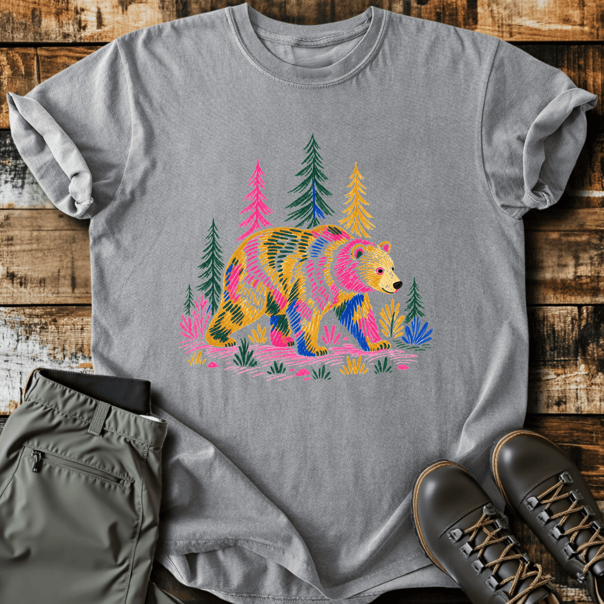 Bear With Me T-Shirt - Funny Hiking Graphic Tee - Gift for Hikers - Unisex