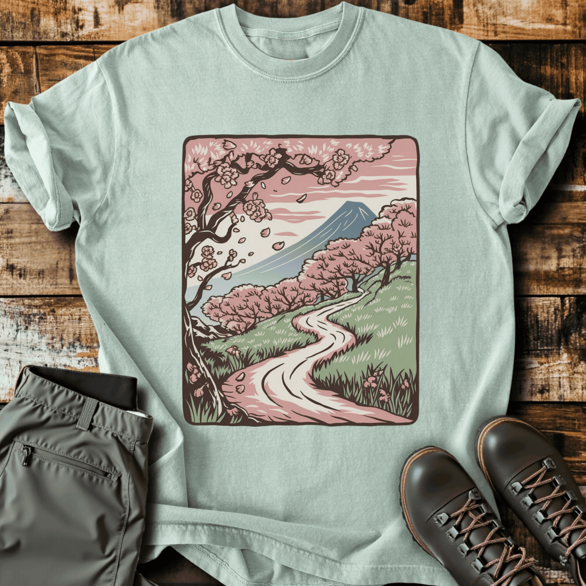 Cherry Blossoms T-Shirt - Funny Hiking Graphic Tee - Gift for Hikers - Unisex