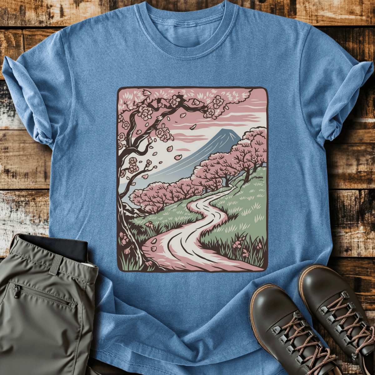 Cherry Blossoms T-Shirt - Funny Hiking Graphic Tee - Gift for Hikers - Unisex
