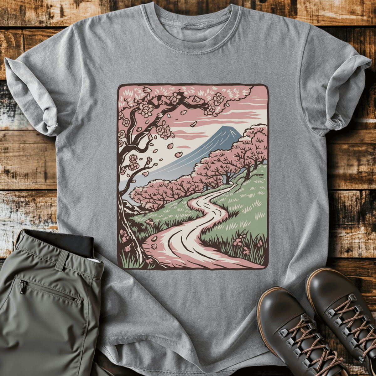 Cherry Blossoms T-Shirt - Funny Hiking Graphic Tee - Gift for Hikers - Unisex