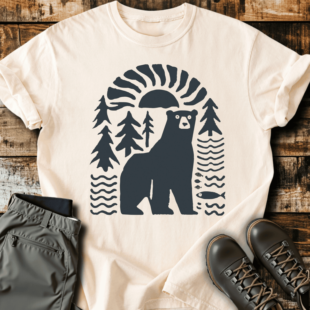 Bear Spirit T-Shirt - Funny Hiking Graphic Tee - Gift for Hikers - Unisex