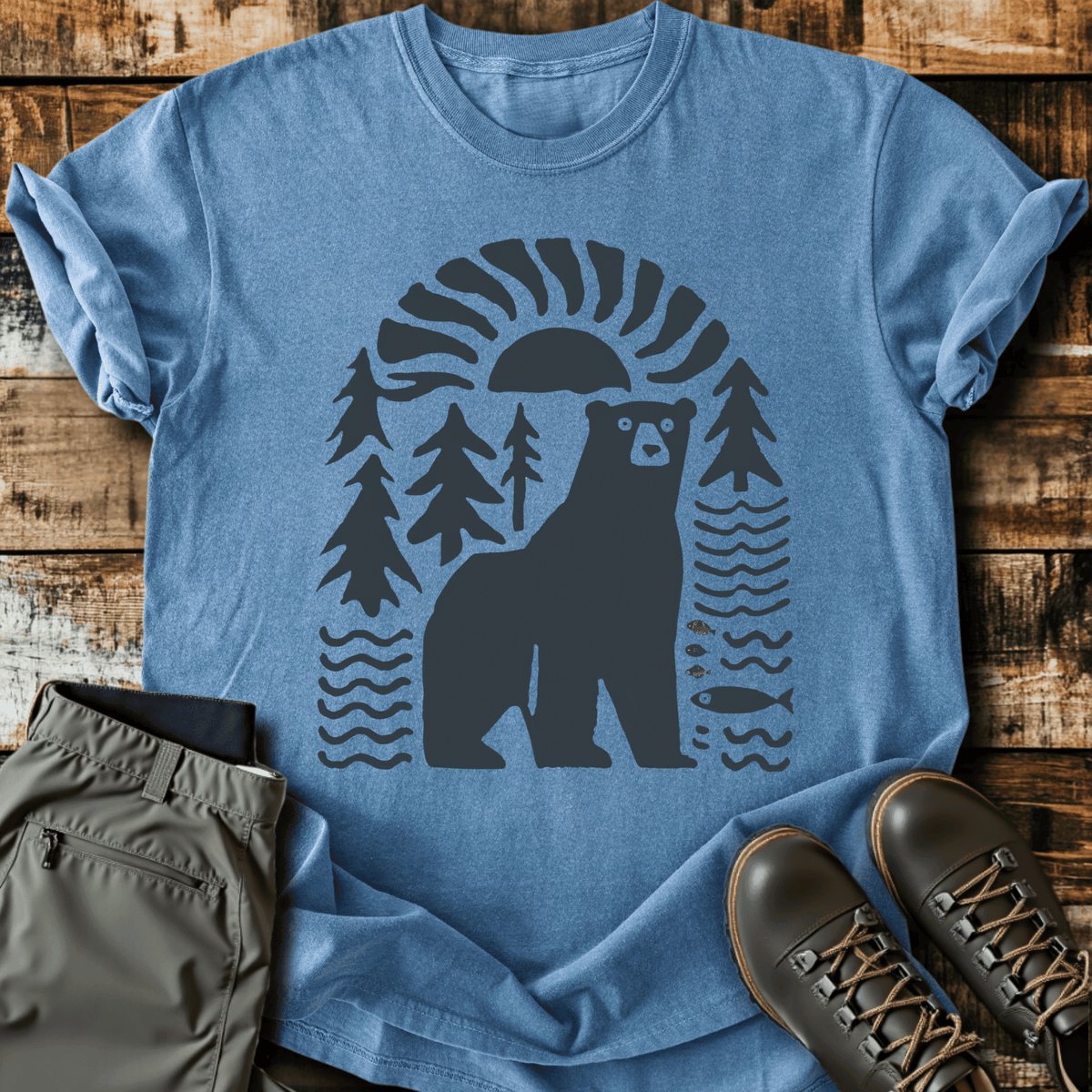 Bear Spirit T-Shirt - Funny Hiking Graphic Tee - Gift for Hikers - Unisex