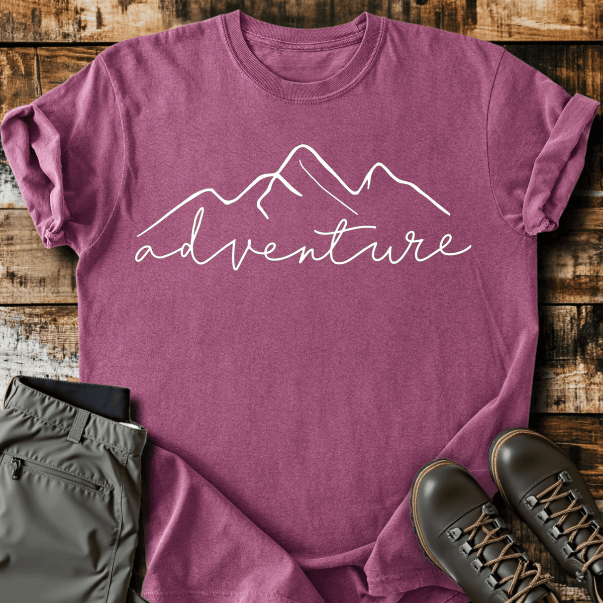 Adventure Script T-Shirt - Funny Hiking Graphic Tee - Gift for Hikers - Unisex