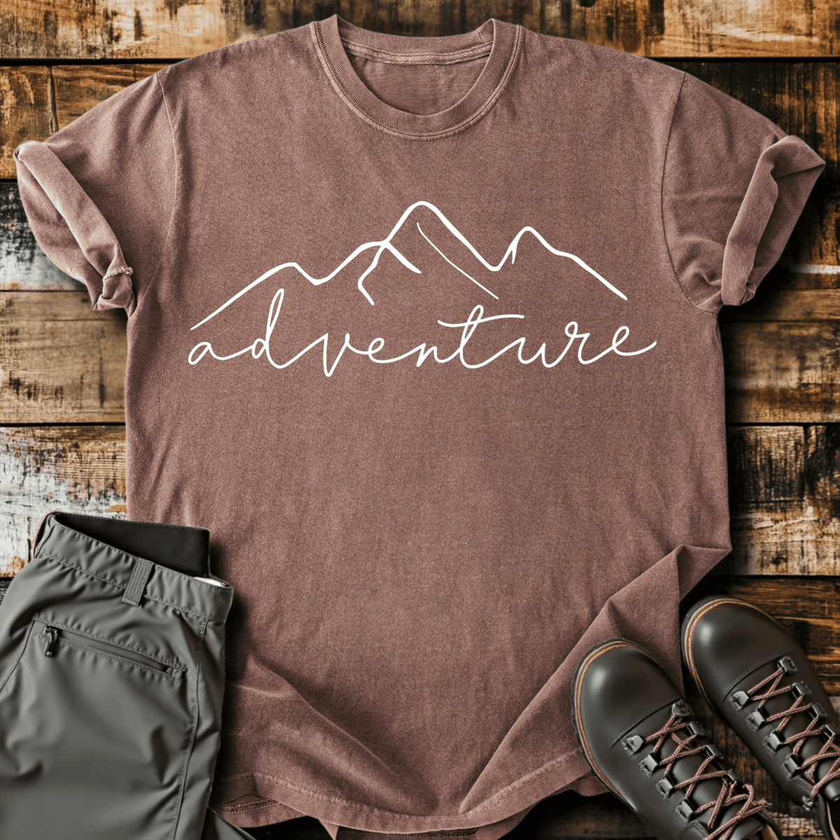 Adventure Script T-Shirt - Funny Hiking Graphic Tee - Gift for Hikers - Unisex