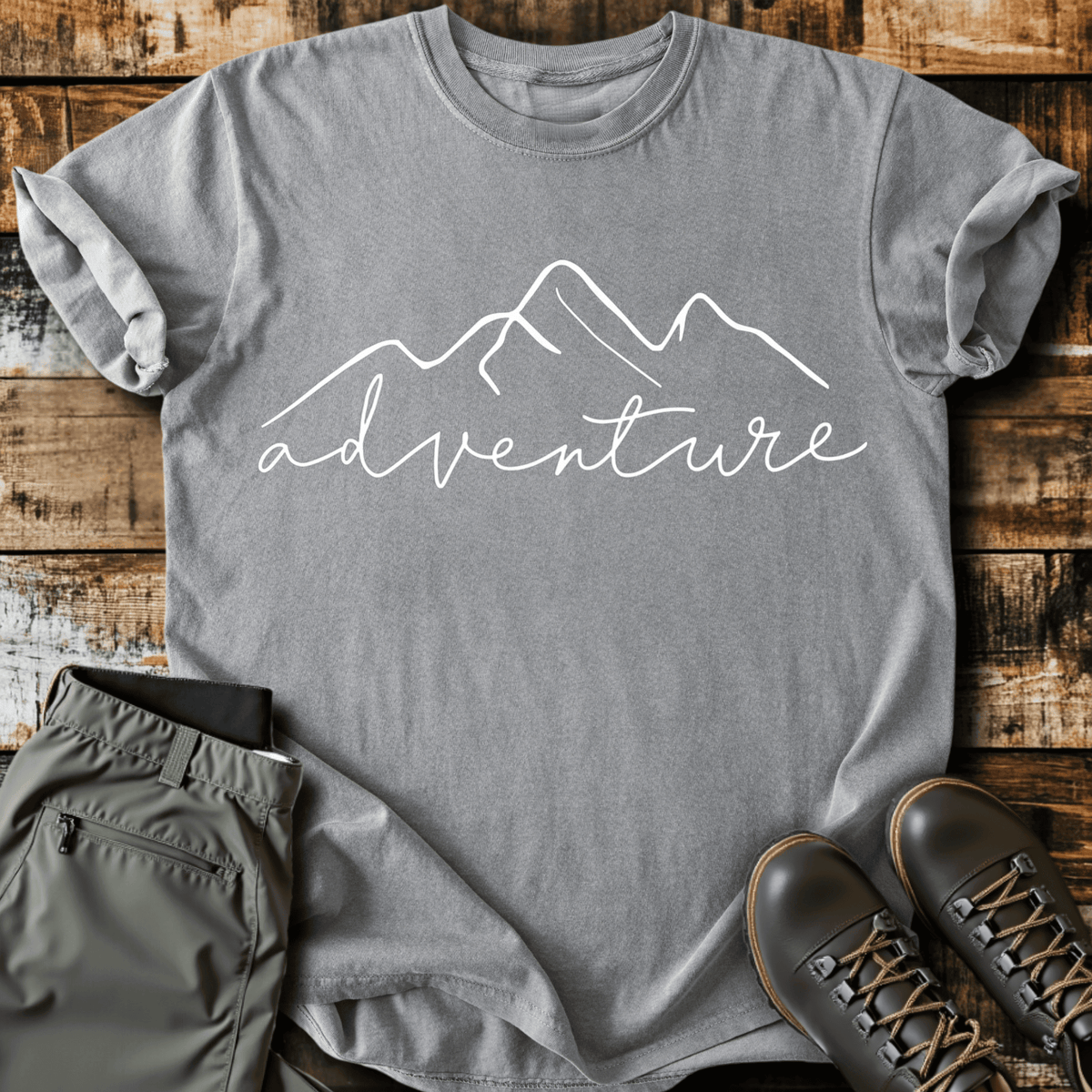 Adventure Script T-Shirt - Funny Hiking Graphic Tee - Gift for Hikers - Unisex