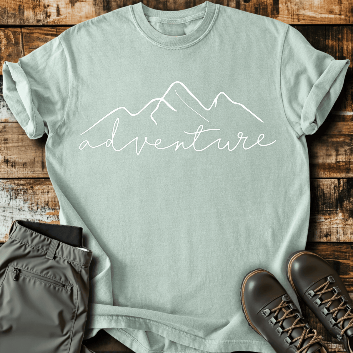 Adventure Script T-Shirt - Funny Hiking Graphic Tee - Gift for Hikers - Unisex