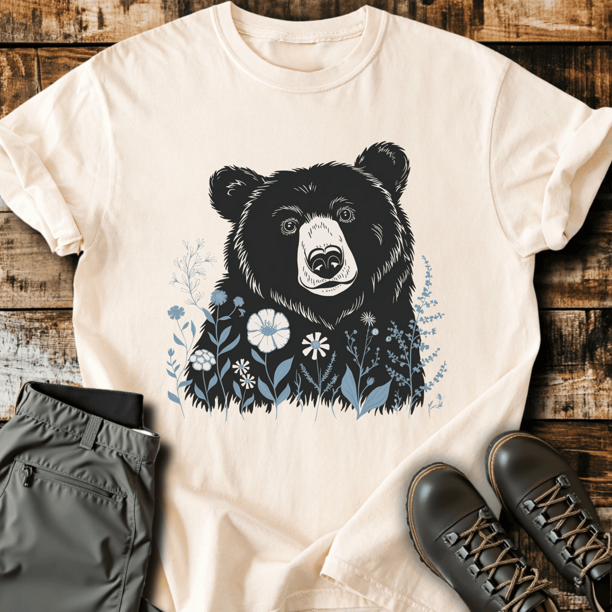 Frolicking Bear T-Shirt - Funny Hiking Graphic Tee - Gift for Hikers - Unisex