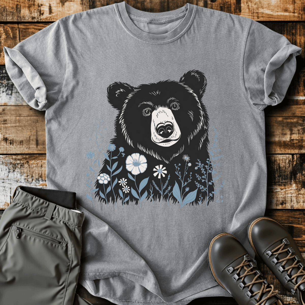 Frolicking Bear T-Shirt - Funny Hiking Graphic Tee - Gift for Hikers - Unisex
