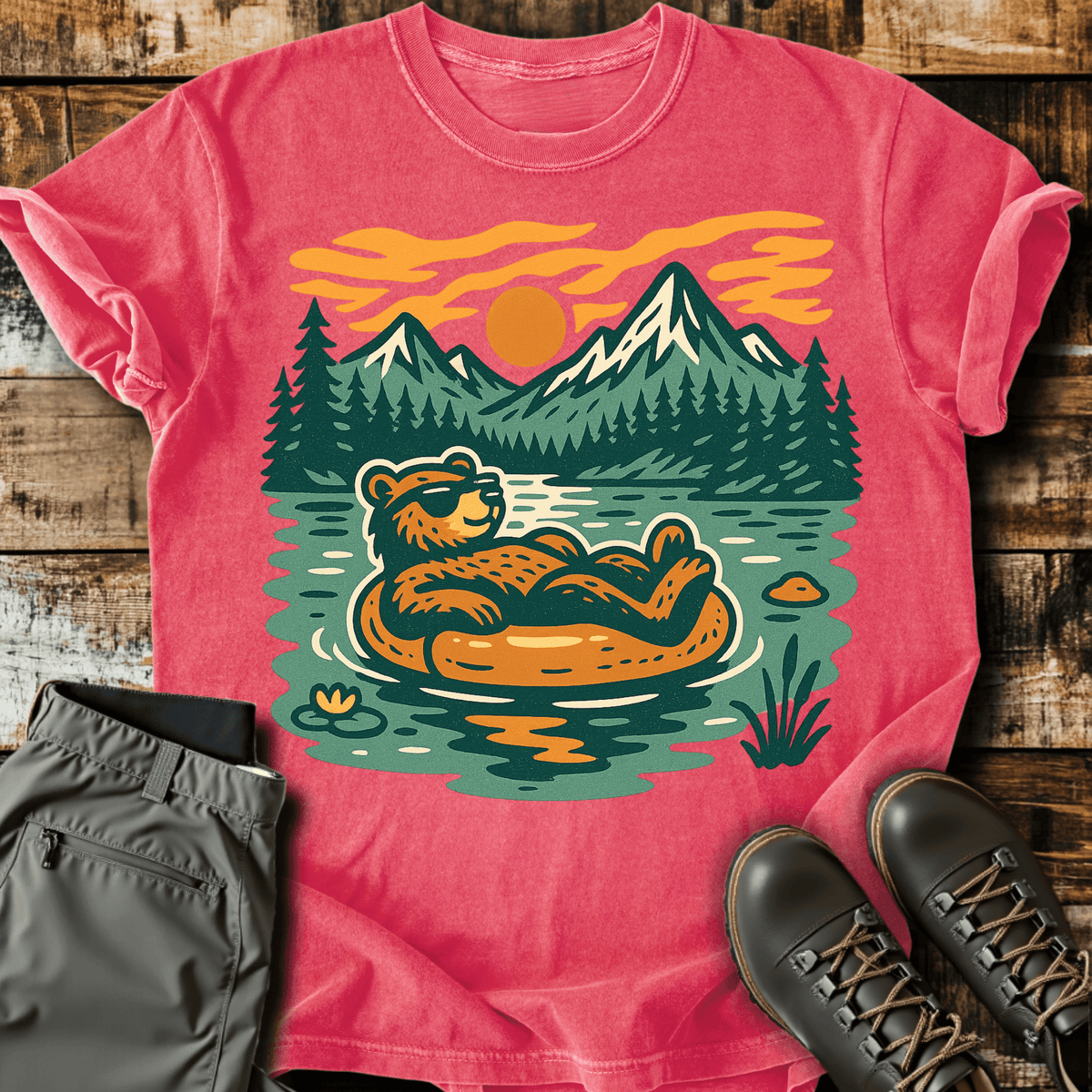 Bear Necessities T-Shirt - Funny Hiking Graphic Tee - Gift for Hikers - Unisex