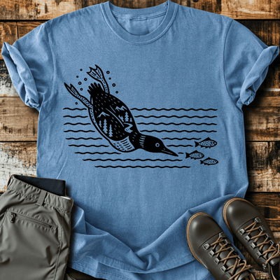 Diving Bird T-Shirt - Funny Hiking Graphic Tee - Gift for Hikers - Unisex