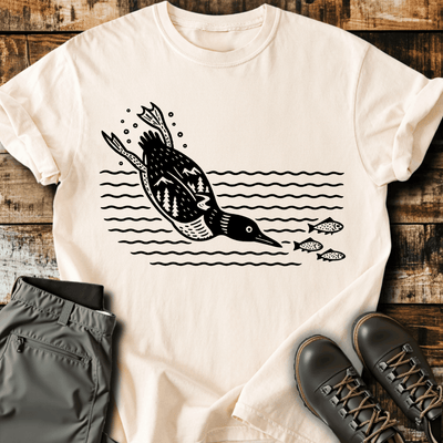 Diving Bird T-Shirt - Funny Hiking Graphic Tee - Gift for Hikers - Unisex