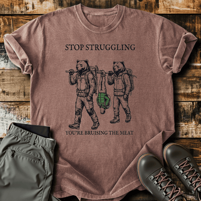 Bruising The Meat T-Shirt Funny Hiking Shirt