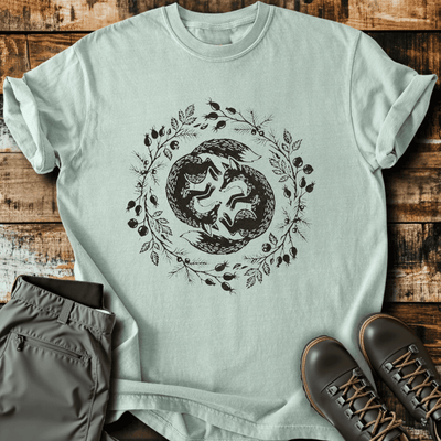Fox Circle T-Shirt - Funny Hiking Graphic Tee - Gift for Hikers - Unisex