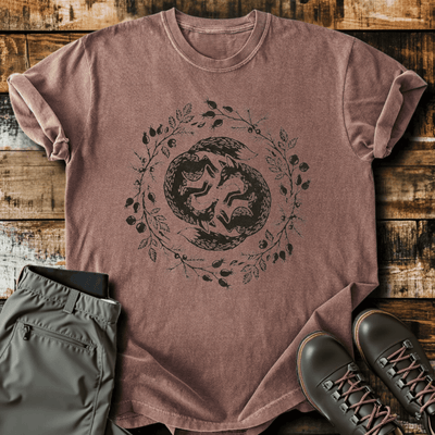 Fox Circle T-Shirt - Funny Hiking Graphic Tee - Gift for Hikers - Unisex