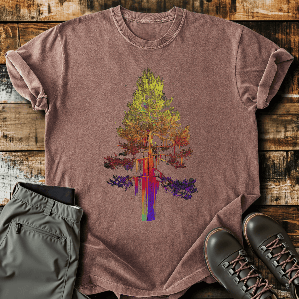 Drippy Tree T-Shirt - Funny Hiking Graphic Tee - Gift for Hikers - Unisex