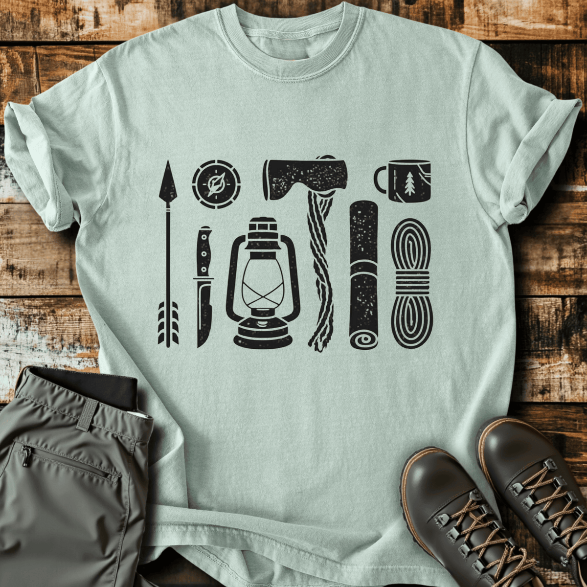 Essentials T-Shirt - Funny Hiking Graphic Tee - Gift for Hikers - Unisex