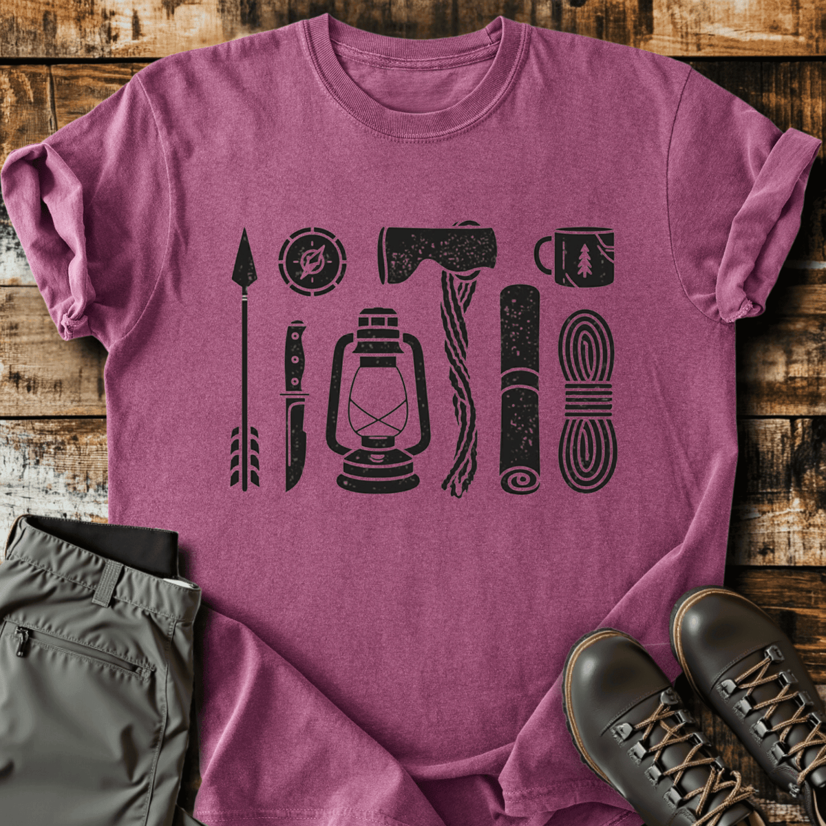Essentials T-Shirt - Funny Hiking Graphic Tee - Gift for Hikers - Unisex