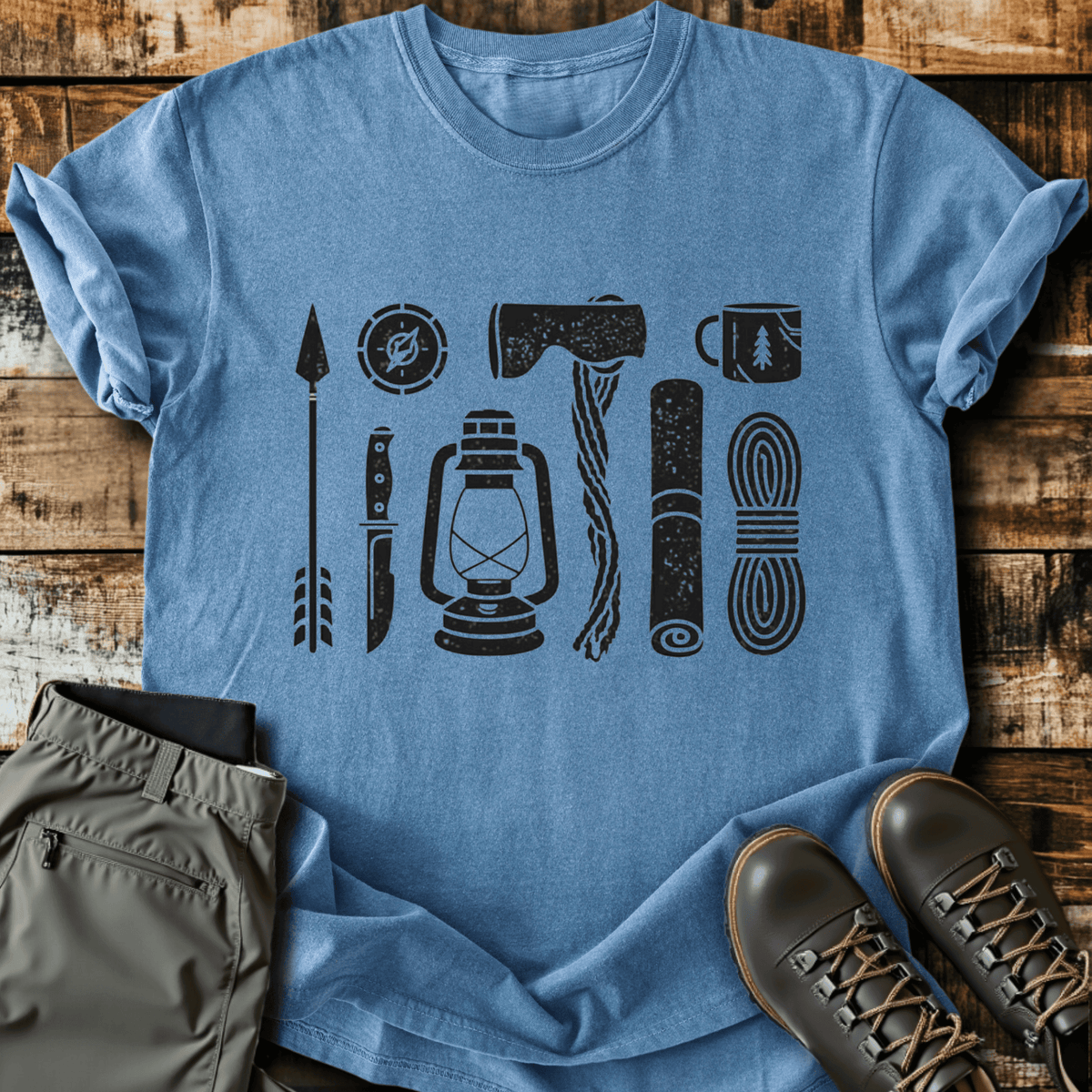 Essentials T-Shirt - Funny Hiking Graphic Tee - Gift for Hikers - Unisex