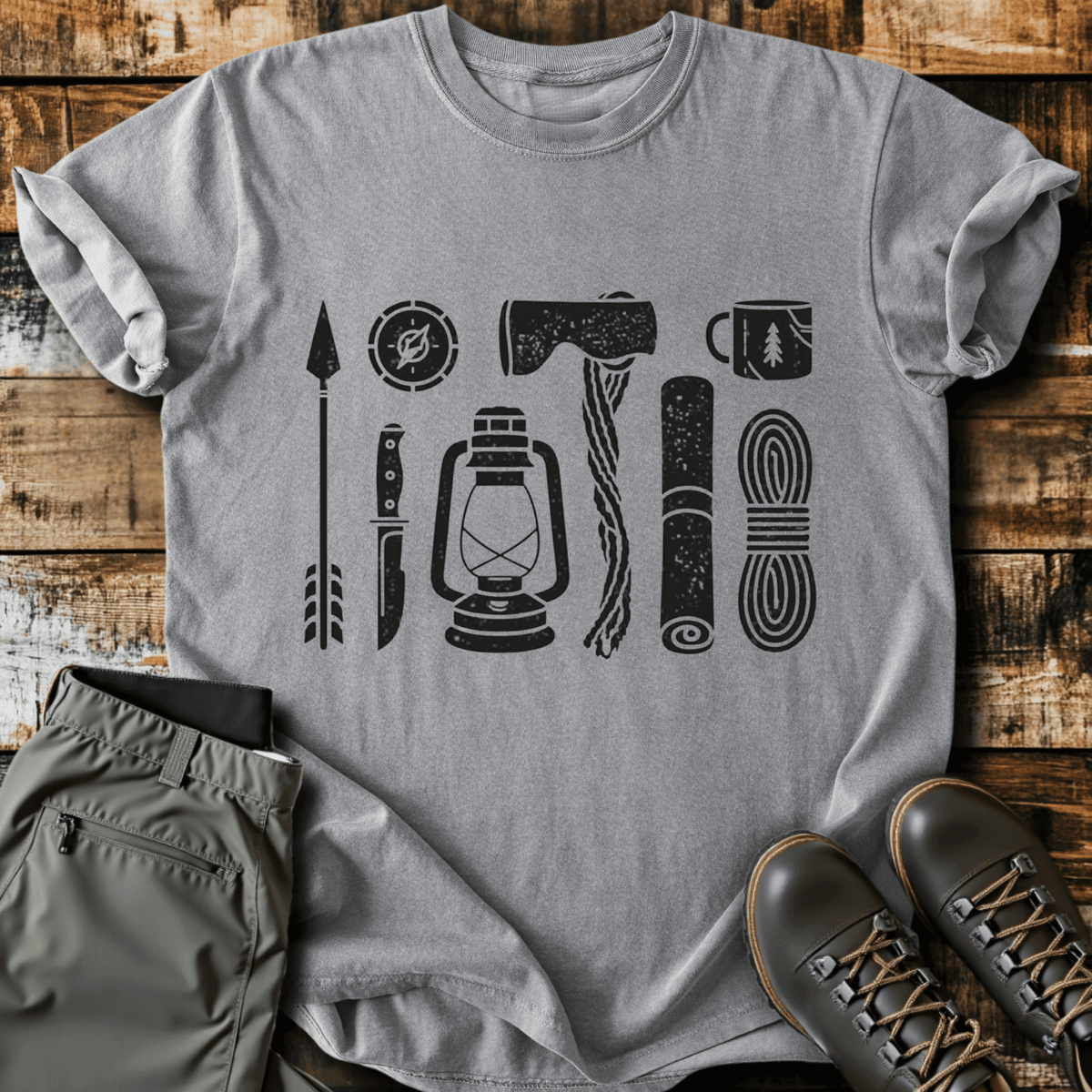 Essentials T-Shirt - Funny Hiking Graphic Tee - Gift for Hikers - Unisex