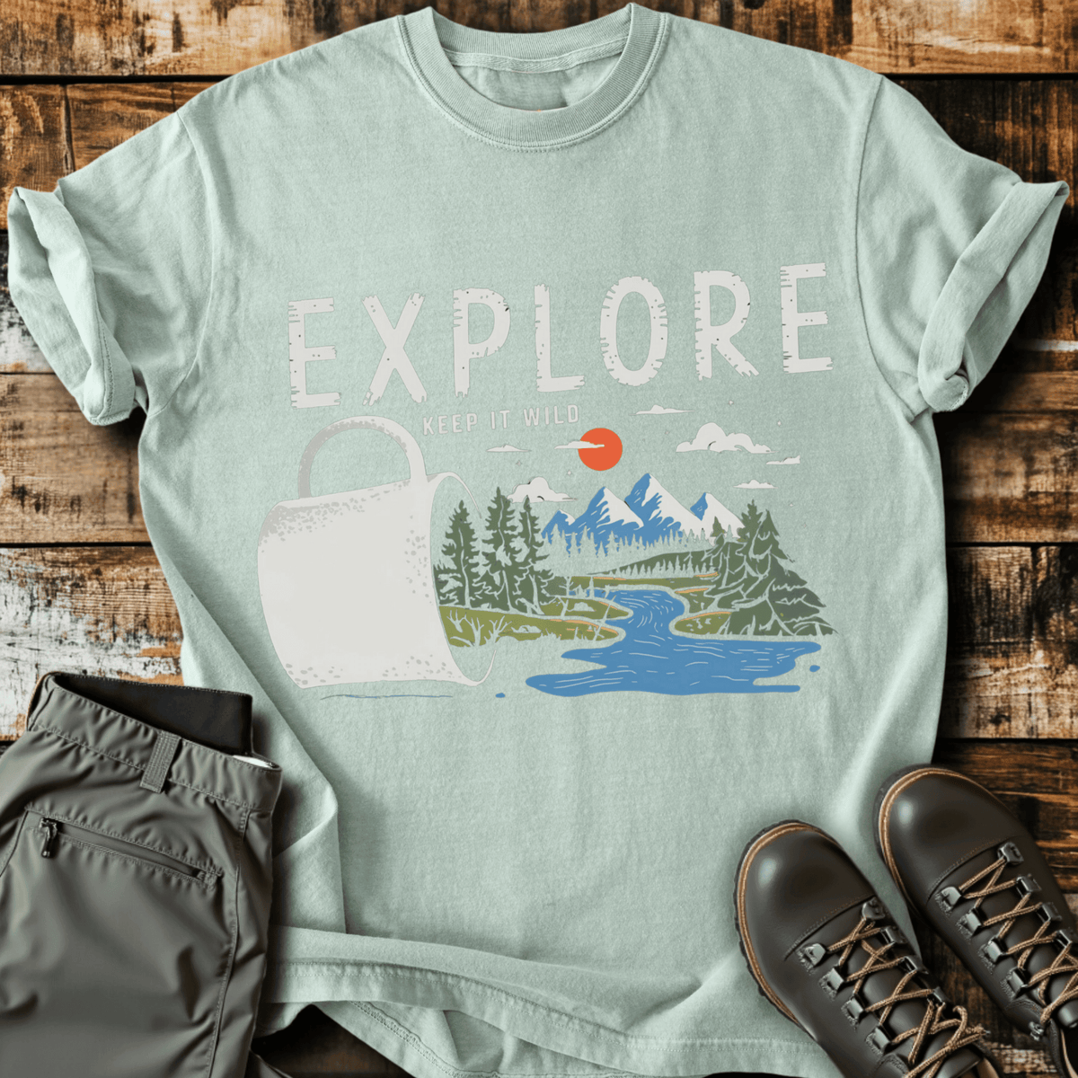 Explore T-Shirt - Funny Hiking Graphic Tee - Gift for Hikers - Unisex