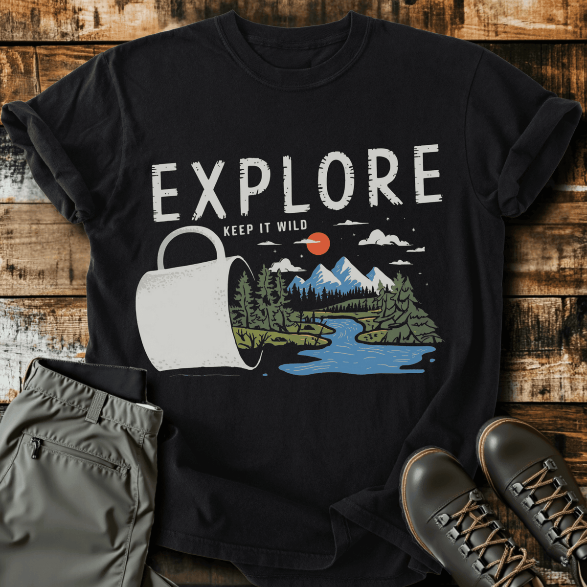 Explore T-Shirt - Funny Hiking Graphic Tee - Gift for Hikers - Unisex